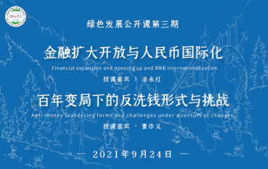 金融扩大开放与人民币国际化 百年变局下的反洗钱形式与挑战